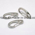 Stainless Steel Pear Shaped Carabiner Spring Snap Hook with Screw Lock (Precision Casting)